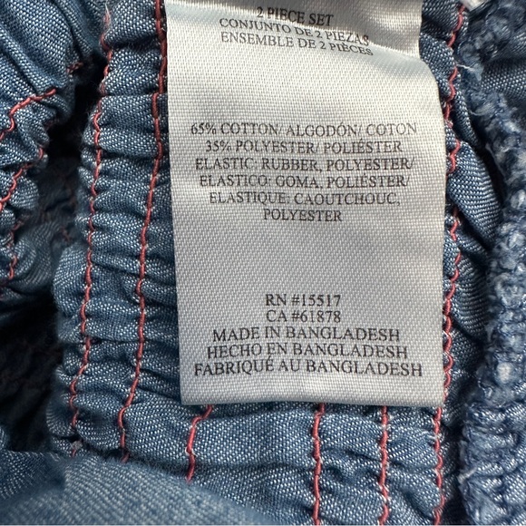 Vince Camuto Blue Smocked Puff Sleeve Girls Top Size 10 - Picture 6 of 6